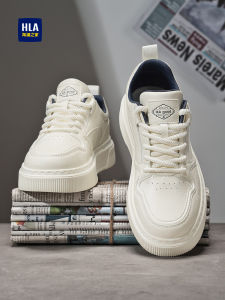 HLA | Spring Autumn Hit Versatile Casual Sport Sneakers Thick Sole Mens White Shoes