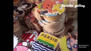 Jam dinding tempel tembok murah motif ice cream unik