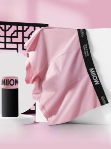 MiiOW | Quần đùi nam màu hồng MiiOW Pure Cotton Sporty Quần đùi nam thoáng khí quần lót ngắn cạp giữa họa tiết đơn giản