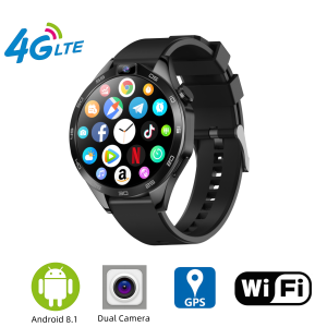 New 4G SmartWatch Android 8.1 Support GPS Beidou Granas 1.85" Display 1380mAh 8GB+ 128GB Dual camera With front 200W+ top 200W