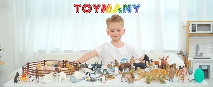Toymany 12PCS Large Polar Animals Figurines Hand Painted  High-Quality Plastic Arctic Animal Toy Preschool Set Lifelike Animals Model Hand Painted Collection Gift for Kids