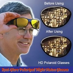 แว่นตากันแดดโพลาไรซ์สำหรับขับขี่กลางคืน HD ป้องกันแสงจ้า สำหรับผู้ชาย
