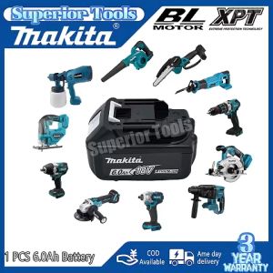 Makita Li-ion Battery 6.0Ah 18V LXT 6000mAh Lithium Ion Fast Charging Battery Drill Replacement Batteries