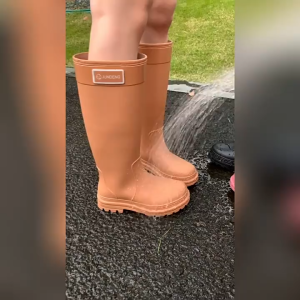 Ladies Water Rain Boots Women Thickened Fashion Rain Boots Anti-slip Thickened High Tube Water Rain Boots