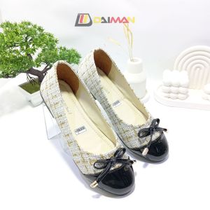 DAIMAN Sepatu Flat Balet Wanita Berpita Terbaru Sepatu Slip On Simple