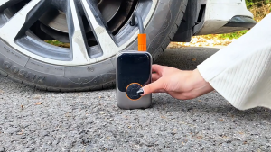 Joysync Dual Screen Display  LED Light Wireless Portable Car Air Pump with Type-C Fast Charging Suitable for Cars Motorcycles & Bikes