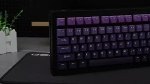 Gradient Red Cherry Profile RGB Backlit Keycaps PBT Double Shot Shine Through Keycaps for Cherry MX Switches Mechanical Keyboard