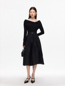 Vero Moda | Autumn New Arrivals Off-shoulder Belted Knit Dress