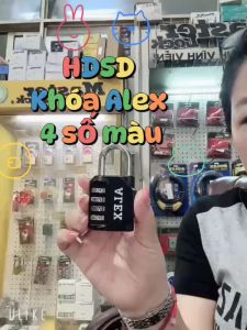 [Hỏa Tốc HCM] Ổ khóa số Alex 4 số màu - Giá rẻ nhất thị trường