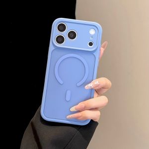 szhaiyu | Translucent Frosted for Magsafe Magnetic Case for IPhone Air 17E 16E 16 15 14 13 Pro Max 16 15 Plus Matte Protective Phone Cover