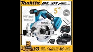 Makita 5\" Electric Circular Saw Cordless Brushless 0-45° Adjustable Marble Cutter Portable Power Tool