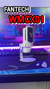 FANTECH Leviosa Wave ไมโครโฟนไร้สาย RGB สำหรับสตรีม เกม ร้องเพลง เสียงชัด ต่อได้ทั้ง USB และไร้สาย รุ่น WMCX01