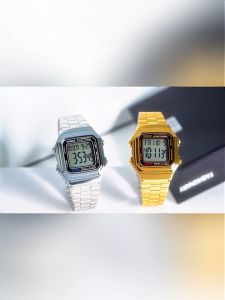 Đồng hồ Casio A178 dây thép sang trọng mặt led tráng gương cảm ứng cao cấp dành cho giới trẻ/ nam và nữ