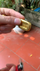 Vàng miếng Chiêu Tài cổ để bàn thờ thần tàihũ kim tiền két sắt [BẢN SAO]