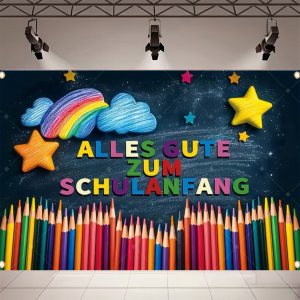 Back to School Party Decor Background Spanish Bienvenidos De Regreso A Clases Colorful Pencils Classroom Party Supplies Banner