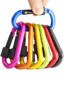 Quick Release D-Shaped Carabiner Outdoor Multi-Functional Aluminum Alloy Backpack Water Bottle Keychain Mountaineering Hook