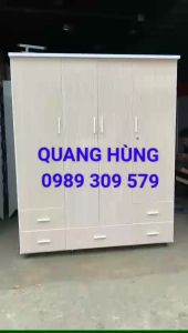 TỦ NHỰA ĐÀI LOAN 4 CÁNH 5 HỘC KÉO CAO 1M8 SÂU 48CM ĐỰNG QUẦN ÁO GIA ĐÌNH