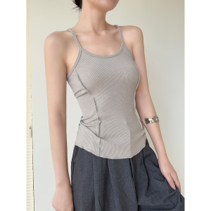 เสื้อกั๊กคอวีเข้ารูปสำหรับผู้หญิง ทรงเข้ารูป แขนกุด เสื้อชั้นในสไตล์ยีราฟ แขนกุด ทรงเข้ารูป แขนกุด แขนกุด