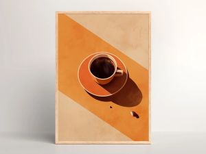 BILIBILI | Mid Century Vintage Boho Coffee Poster Pictures Minimalist Espresso Canvas Print Decorations for Kitchen Cafe Wall Art