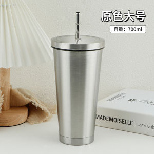 Cốc Cà Phê Bằng Thép Không Gỉ 304 Dung Tích Lớn Có Van Chui Dùng Cho Xe Hơi Đựng Sữa Và Nước Ép Trái Cây Dùng Tại Nhà Và Ngoài Trời