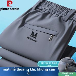 Pierre Cardin | Quần Lửng Nam Mùa Hè Chất Liệu Kẻ Sọc Tơ Lạnh Co Giãn Nhanh Khô