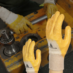 Deltaplus | Breathable Light Nitrile Coated Gloves Anti-oil Slip-resistant Durable Tear-resistant Comfort Cut-resistant 12 Pairs