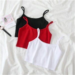 Womens Short Sporty Camisole Top Inner Wear Outer Wear Design Summer Trendy Base Shirt Commute Style Slim Fit Pure Color