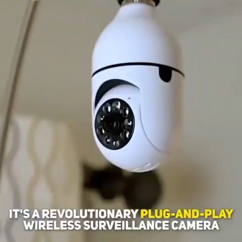 CAMVIEW CCTV Camera V380 Bulb Camera Connect Cellphone 1080P HD