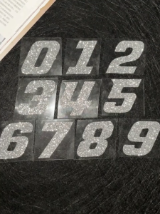 Number 0123456789 Sticker Super Shiny Motorcycle Fuel Helmet Windshield DIY Number Waterproof Decal