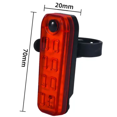 8 LED Bicycle Rear Light Bike Lamp USB Rechargeable MTB Flashing Warning Safety Torch Bike Cycling Tail Light for Night Safety
