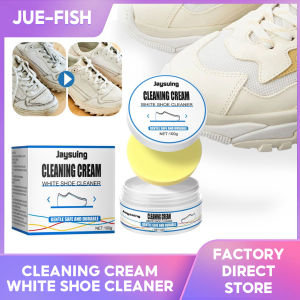 รองเท้า Jaysuing ครีมทำความสะอาดรองเท้าอุปกรณ์กำจัดคราบฟันอเนกประสงค์ ครีมล้างเครื่องสำอางฟอกสีฟัน พร้อม ฟองน้ำเช็ด สำหรับ รองเท้า รองเท้าใบ สีขาว ทำความสะอาด ฟอกสี รองเท้านมูลครีม ลบทำความสะอาด ล้ำลึก ฟองน้ำเช็ด อูปกรณ์กำจัดคราบฟ