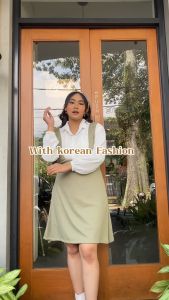 Yoenik x Hellomoncus Micha Overall Dress – Overall Rok Kekinian – Dress Wanita