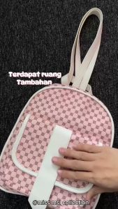 Tas ransel wanita korean style ARABELLA kulit sintetis motif simple & trendy - backpack cewek multifungisi sekolah dan segala aktivitas