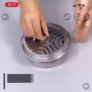 Creative mosquito coil box tray shelf household stainless steel sandalwood box seat belt cover fireproof connection gray box mosquito coil bracket