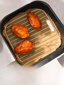 304 Stainless Steel Air Fryer Rack Interior Accessories Oil Filter Mesh Bracket Tool Special BBQ Grill Square Kitchen Cooking Tools