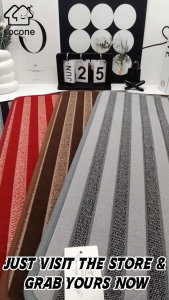 Socone striped printed PVC doormat 40x60cm non-slip suitable for bathrooms and doorways