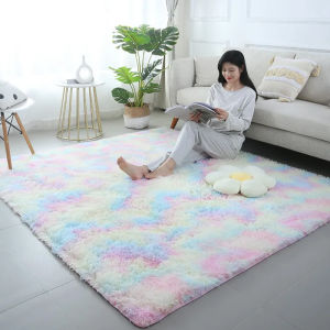 Thick Silk Hair Living Bedroom Carpet Non-slip Soft Rug