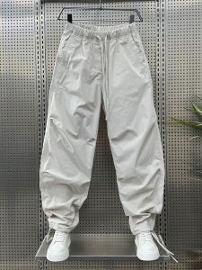 Summer Thin Harlan Pants Mens Trendy Workwear Loose Casual Trousers Breathable Stylish Versatile Nine-Piece Straight Leg Jeans