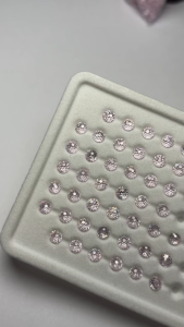 Primary Colour 4mm Cubic Zirconia Stone Loose Light Pink Round Flame Star Cut (Radiant Cut)Charms Beads Jewelry Making Materials