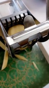 French Fry Cutter Stainless Steel Professional Potato Cutter with 2 Blades for French Fries Potato Carrots Cucumbers