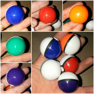 Bộ 5 quả trứng pokemon đường kính 30mm bằng nhựa có 5 màu