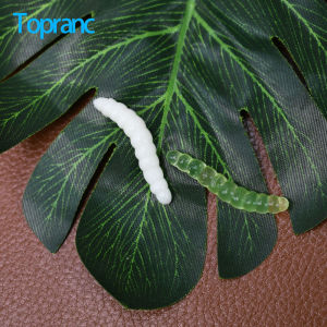Topranc White&Green Imitation Caterpillar Bread Worm Soft Worm Bait Suitable for Fishing Crucian Carp and Tilapia Soft Bait