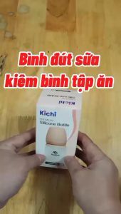 Bình tập ăn cổ rộng 160ml cho bé bình tập ăn dặm silicone muỗng thìa silicon bóp mềm (Không BPA/BPS) Có thể đút sữa