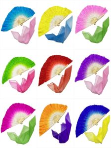 Silk Dance Fan Double Sided Gradient Color Dancing Scarf Combination Exam Fan Traditional Chinese Yangge Dance Props Accessories