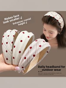 NING ZHOU | Red Polka Dots Wide Headband