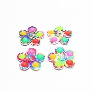 Meade | 1/2/5pcs Colorful Bubble Gyro Fidget Spinner Finger Bouncing Toy Pressing Bubble Spinner ADHD Childrens Anxiety Relieves Stress