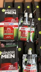 PAKET Garnier Men Acno Fight Facial Foam 100 ml + Garnier Acno Fight Super Serum Gel 7 ml