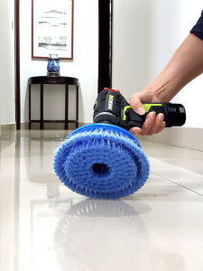 Electric Toilet Brush Set for Cleaning Kitchen Floor Tiles Glass Stairs Outdoor Cement Wall Fish Swim Bath Pool Plastic Durable