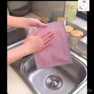 🇲🇾 Double-sided Thick Steel Wire Coconut Shell Cleaning Non-stick Dish Cloth Kain Pembersih 双面吸水加厚钢丝椰壳清洁布抹布洗碗布不沾油