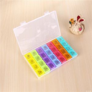Hộp Đựng Thuốc 4 Hàng 28 Ô Hộp Đựng Thuốc Di Động 7 Ngày Hộp Nhựa Để Quản Lý Sức Khỏe Hàng Ngày
